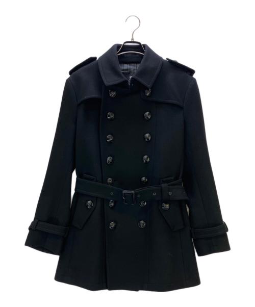 BURBERRY BLACK LABEL（バーバリーブラックレーベル）BURBERRY BLACK LABEL (バーバリーブラックレーベル) ナポレオンコート ブラック サイズ:Mの古着・服飾アイテム