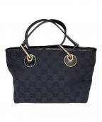 GUCCIグッチ）の古着「ミニトートバッグ  GG」｜ブラック