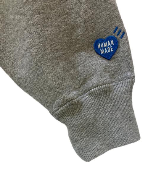 HUMAN MADE（ヒューマンメイド）HUMAN MADE (ヒューマンメイド) 25aw HEART SWEATSHIRT グレー×ブルー サイズ:Sの古着・服飾アイテム