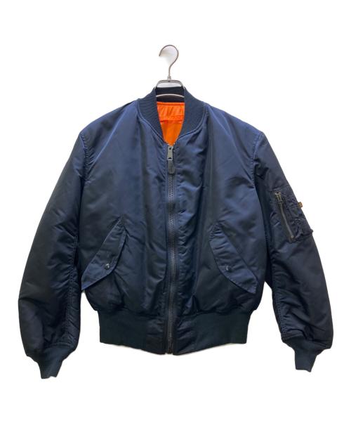 ALPHA（アルファ）ALPHA (アルファ) リバーシブルMA-1ジャケット ネイビー サイズ:Lの古着・服飾アイテム