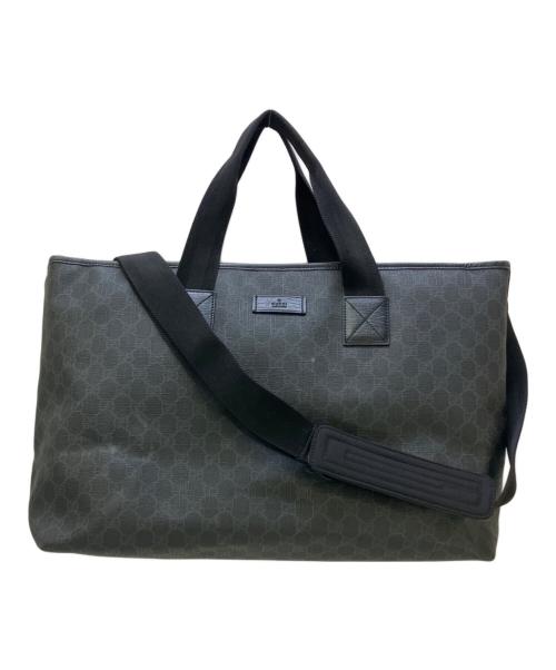 GUCCI（グッチ）GUCCI (グッチ) 2WAYショルダーバッグ GGスプリーム ブラックの古着・服飾アイテム