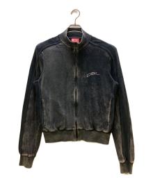 DIESEL（ディーゼル）の古着「スタンドカラージャケット ベロア」｜グレー
