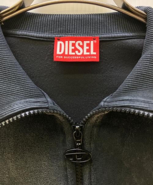 DIESEL（ディーゼル）DIESEL (ディーゼル) スタンドカラージャケット ベロア グレー サイズ:Lの古着・服飾アイテム
