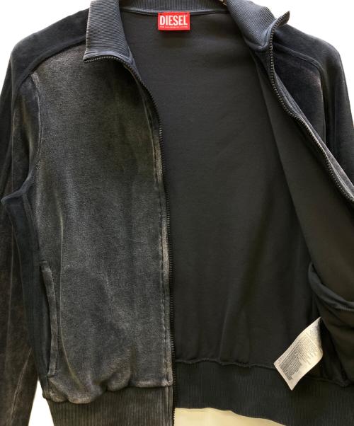 DIESEL（ディーゼル）DIESEL (ディーゼル) スタンドカラージャケット ベロア グレー サイズ:Lの古着・服飾アイテム