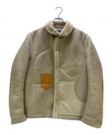 COMME des GARCONS JUNYA WATANABE MAN（コム デ ギャルソン ジュンヤ ワタナベ マン）の古着「エステルボアムートンレザージャケット」｜ベージュ