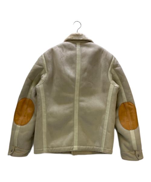 COMME des GARCONS JUNYA WATANABE MAN（コム デ ギャルソン ジュンヤ ワタナベ マン）COMME des GARCONS JUNYA WATANABE MAN (コム デ ギャルソン ジュンヤ ワタナベ マン) エステルボアムートンレザージャケット ベージュ サイズ:Lの古着・服飾アイテム