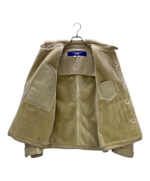 COMME des GARCONS JUNYA WATANABE MAN（コム デ ギャルソン ジュンヤ ワタナベ マン）COMME des GARCONS JUNYA WATANABE MAN (コム デ ギャルソン ジュンヤ ワタナベ マン) エステルボアムートンレザージャケット ベージュ サイズ:Lの古着・服飾アイテム