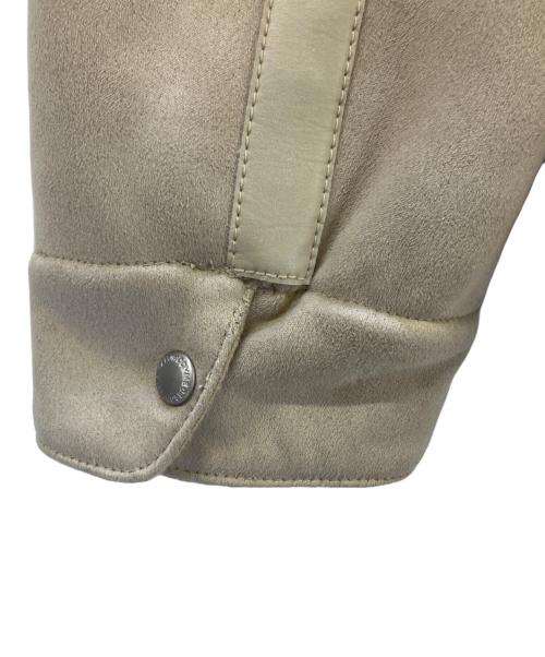 COMME des GARCONS JUNYA WATANABE MAN（コム デ ギャルソン ジュンヤ ワタナベ マン）COMME des GARCONS JUNYA WATANABE MAN (コム デ ギャルソン ジュンヤ ワタナベ マン) エステルボアムートンレザージャケット ベージュ サイズ:Lの古着・服飾アイテム