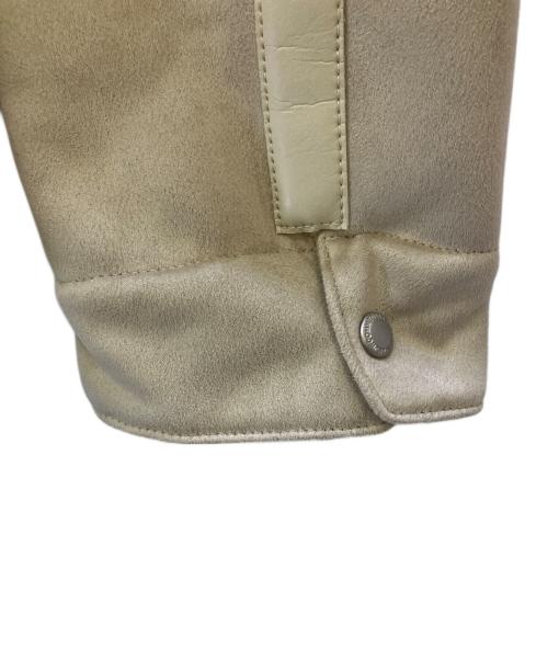 COMME des GARCONS JUNYA WATANABE MAN（コム デ ギャルソン ジュンヤ ワタナベ マン）COMME des GARCONS JUNYA WATANABE MAN (コム デ ギャルソン ジュンヤ ワタナベ マン) エステルボアムートンレザージャケット ベージュ サイズ:Lの古着・服飾アイテム
