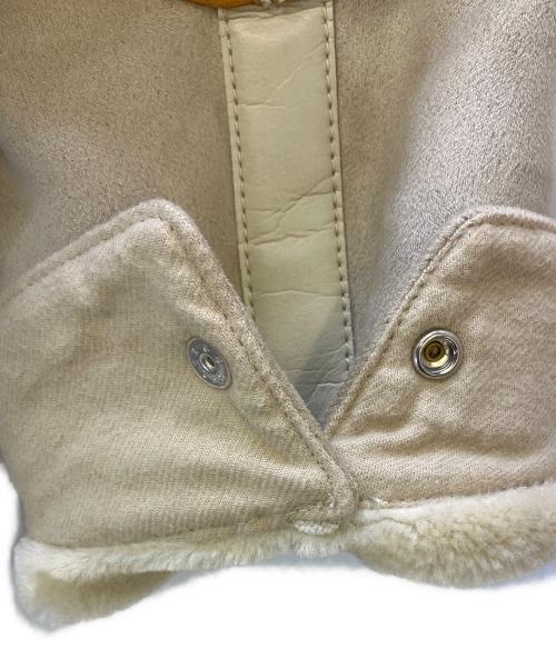 COMME des GARCONS JUNYA WATANABE MAN（コム デ ギャルソン ジュンヤ ワタナベ マン）COMME des GARCONS JUNYA WATANABE MAN (コム デ ギャルソン ジュンヤ ワタナベ マン) エステルボアムートンレザージャケット ベージュ サイズ:Lの古着・服飾アイテム