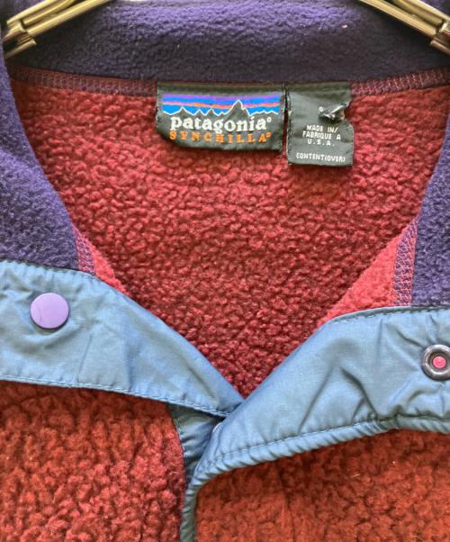 Patagonia SYNCHILLA（パタゴニア シンチラ）Patagonia SYNCHILLA (パタゴニア シンチラ) 90'sシンチラビッグT ワインレッド サイズ:Sの古着・服飾アイテム