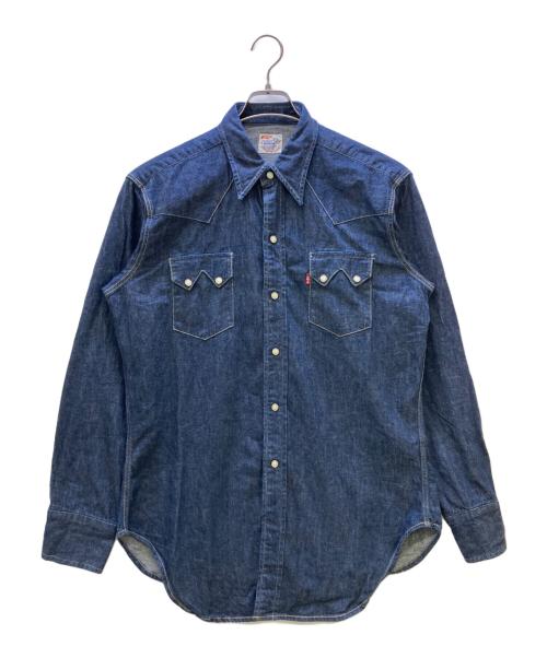 LEVI'S（リーバイス）LEVI'S (リーバイス) ショートホーン復刻デニムウエスタンシャツ インディゴ サイズ:Lの古着・服飾アイテム