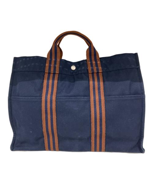 HERMES（エルメス）HERMES (エルメス) トートバッグ　エールラインMM ネイビーの古着・服飾アイテム