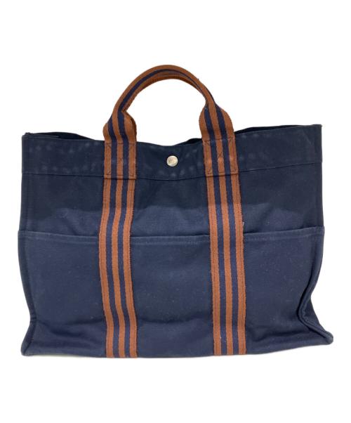 HERMES（エルメス）HERMES (エルメス) トートバッグ　エールラインMM ネイビーの古着・服飾アイテム