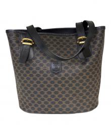 CELINE（セリーヌ）の古着「トートバッグ　マカダム」｜ブラック×ブラウン
