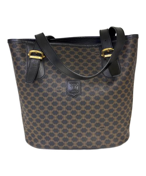 CELINE（セリーヌ）CELINE (セリーヌ) トートバッグ　マカダム ブラック×ブラウンの古着・服飾アイテム