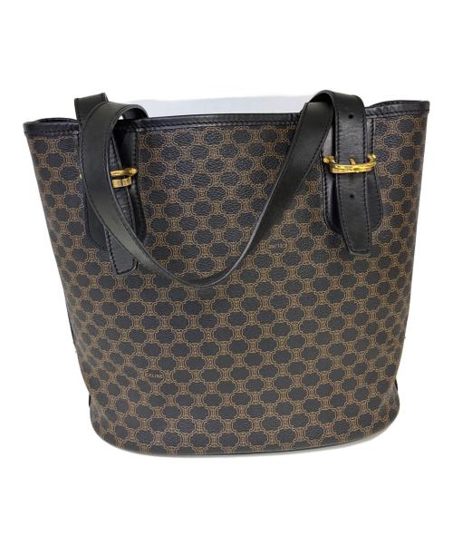 CELINE（セリーヌ）CELINE (セリーヌ) トートバッグ　マカダム ブラック×ブラウンの古着・服飾アイテム