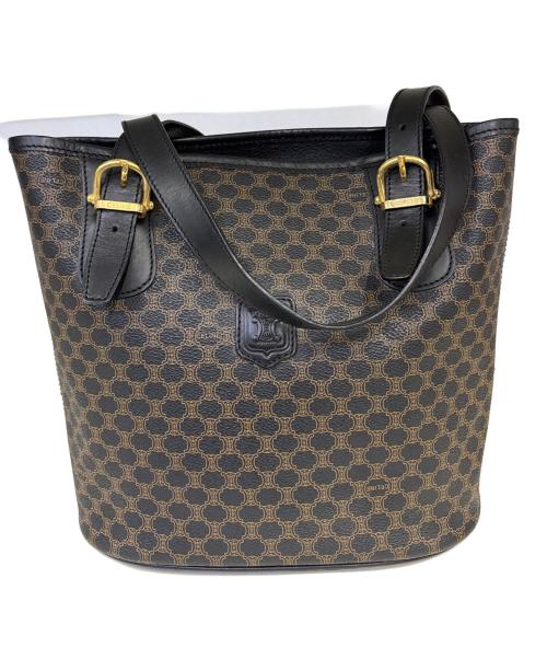 CELINE（セリーヌ）CELINE (セリーヌ) トートバッグ　マカダム ブラック×ブラウンの古着・服飾アイテム