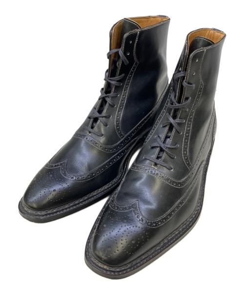 bollini（ボリーニ）Bollini (ボリーニ) ウィングチップブーツ ブラック サイズ:SIZE 40の古着・服飾アイテム