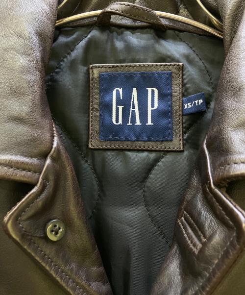 GAP（ギャップ）GAP (ギャップ) レザーコート ブラウン サイズ:XSの古着・服飾アイテム
