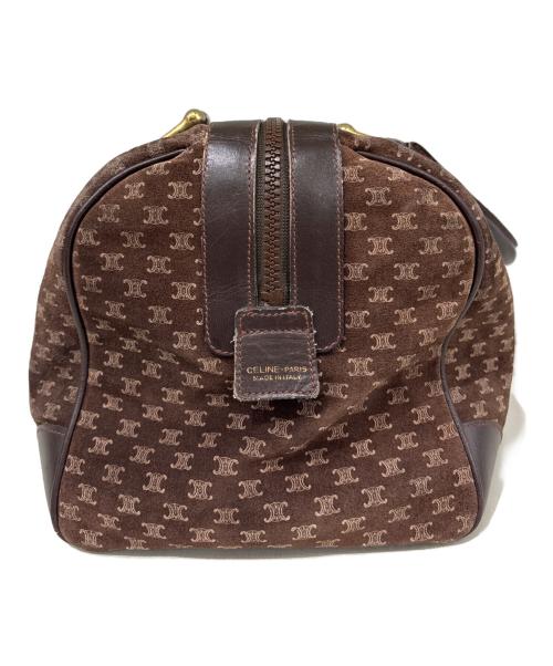 CELINE（セリーヌ）CELINE (セリーヌ) ミニボストンバッグ　マカダム　スウェード ブラウンの古着・服飾アイテム
