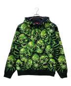 SUPREMEシュプリーム）の古着「18SS Skull Pile Hooded Sweatshirt」｜ブラック