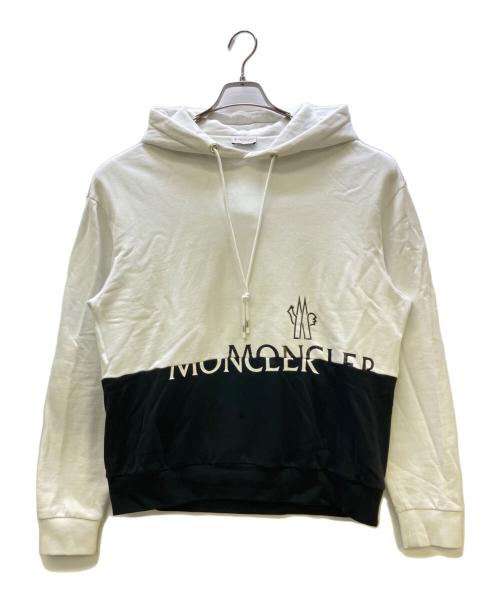 MONCLER（モンクレール）MONCLER (モンクレール) ロゴバイカラープルオーバーパーカー グレー サイズ:Lの古着・服飾アイテム