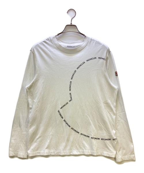 MONCLER（モンクレール）MONCLER (モンクレール) 長袖カットソー LS T-SHIRT ホワイト サイズ:Lの古着・服飾アイテム