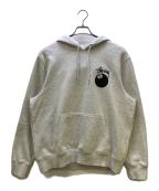 stussyステューシー）の古着「プルオーバーパーカー」｜ホワイト