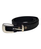 LEMAIREルメール）の古着「レザーベルト　MINIMAL WESTERN BELT」｜ブラック