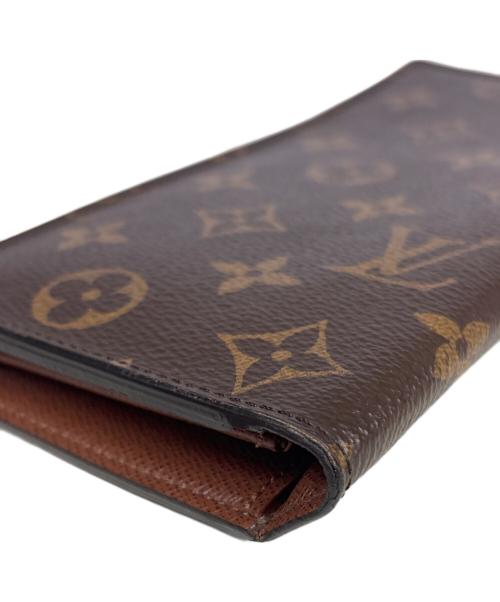 LOUIS VUITTON（ルイ ヴィトン）LOUIS VUITTON (ルイ ヴィトン) 2つ折り財布　モノグラム　ポルトフォイユ ブラザ ブラウンの古着・服飾アイテム