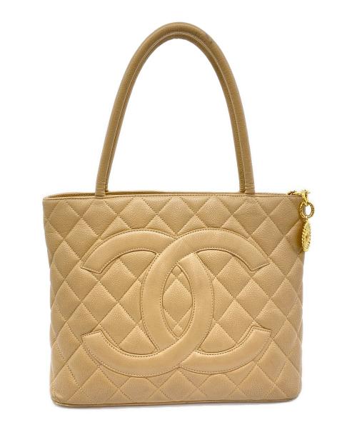 CHANEL（シャネル）CHANEL (シャネル) キャビアスキンバッグ ベージュの古着・服飾アイテム