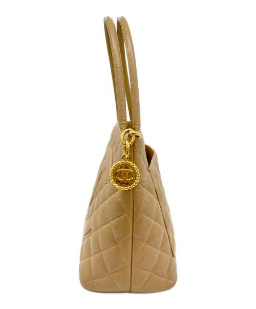 CHANEL（シャネル）CHANEL (シャネル) キャビアスキンバッグ ベージュの古着・服飾アイテム