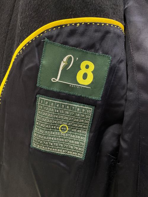 L'8（ロット）L'8 (ロット) ウールコート ネイビー サイズ:46の古着・服飾アイテム