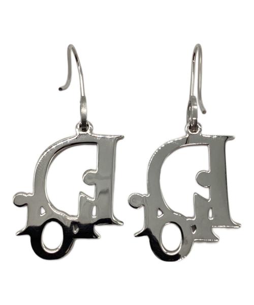 Christian Dior（クリスチャン ディオール）Christian Dior (クリスチャン ディオール) ロゴピアス ピンク×シルバーの古着・服飾アイテム