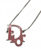 Christian Diorクリスチャン ディオール）の古着「ロゴネックレス」｜ピンク×シルバー