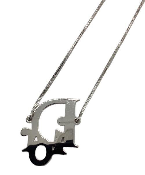 Christian Dior（クリスチャン ディオール）Christian Dior (クリスチャン ディオール) ロゴネックレス ピンク×シルバーの古着・服飾アイテム