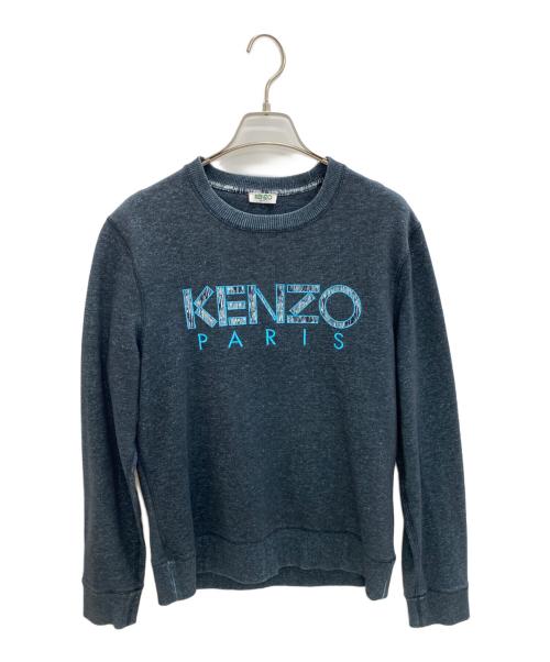 KENZO（ケンゾー）KENZO (ケンゾー) クルーネック・ロゴ・スウェット ブルー サイズ:Mの古着・服飾アイテム