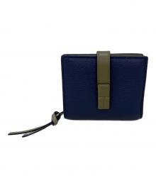 LOEWE（ロエベ）の古着「2つ折り財布」｜カーキ×ネイビー