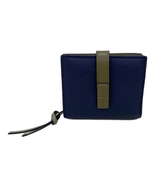 LOEWE（ロエベ）LOEWE (ロエベ) 2つ折り財布 カーキ×ネイビーの古着・服飾アイテム