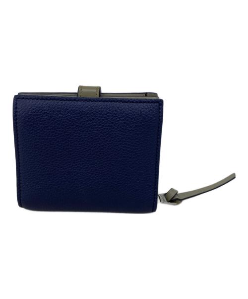 LOEWE（ロエベ）LOEWE (ロエベ) 2つ折り財布 カーキ×ネイビーの古着・服飾アイテム