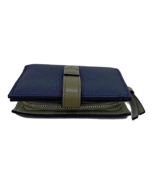 LOEWE（ロエベ）LOEWE (ロエベ) 2つ折り財布 カーキ×ネイビーの古着・服飾アイテム