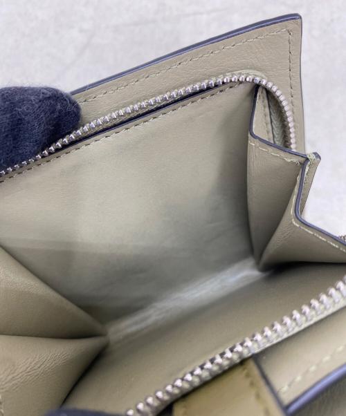 LOEWE（ロエベ）LOEWE (ロエベ) 2つ折り財布 カーキ×ネイビーの古着・服飾アイテム
