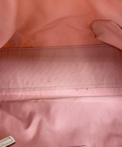 GUCCI（グッチ）GUCCI (グッチ) ミニボストンバッグ ピンク×ホワイトの古着・服飾アイテム