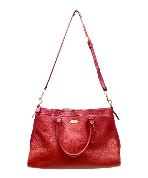 COACH（コーチ）COACH (コーチ) 2WAYバッグ レッドの古着・服飾アイテム