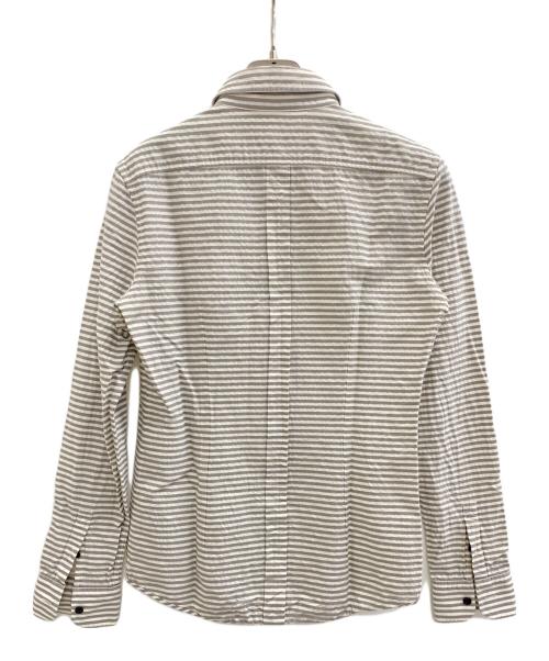 BALENCIAGA（バレンシアガ）BALENCIAGA (バレンシアガ) ボタンダウンシャツ グレー×ホワイト サイズ:SIZE Mの古着・服飾アイテム