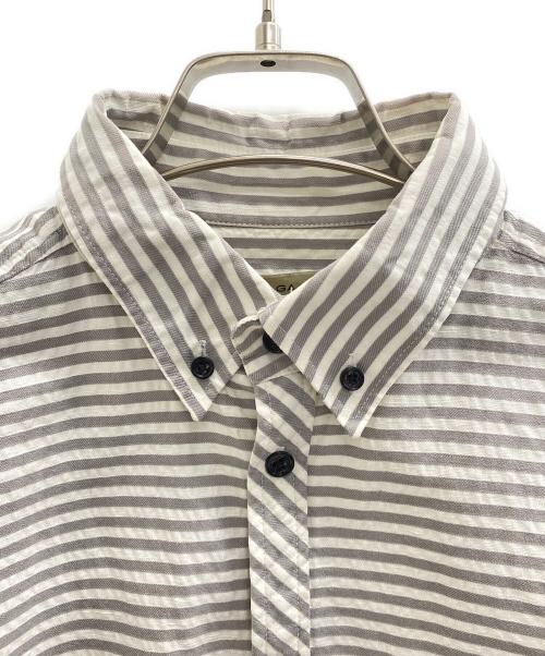 BALENCIAGA（バレンシアガ）BALENCIAGA (バレンシアガ) ボタンダウンシャツ グレー×ホワイト サイズ:SIZE Mの古着・服飾アイテム