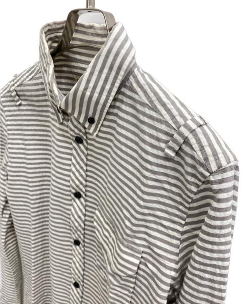 BALENCIAGA（バレンシアガ）BALENCIAGA (バレンシアガ) ボタンダウンシャツ グレー×ホワイト サイズ:SIZE Mの古着・服飾アイテム