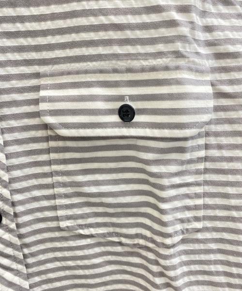 BALENCIAGA（バレンシアガ）BALENCIAGA (バレンシアガ) ボタンダウンシャツ グレー×ホワイト サイズ:SIZE Mの古着・服飾アイテム