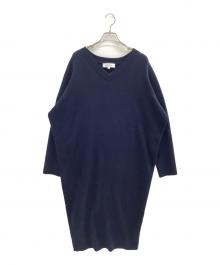ENFOLD（エンフォルド）の古着「ニットワンピース」｜ネイビー